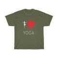Yoga T Shirt - I Love Yoga - Unisex Cotton T-Shirt